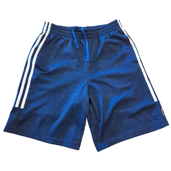 Adidas Blue Athletic Shorts - Juniors Boys Large 14/16 - Picture 1 of 3